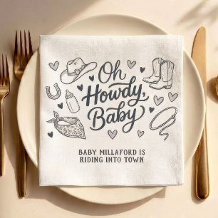 Oh Howdy Baby Cowboy Baby Shower Servetten Weste