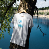 Oh Hush - grappige, met de hand getekende letterin T-shirt