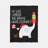 Oh I Cked The Wrong White Elephant Ugly Christmas Fleece Deken (Voorkant)