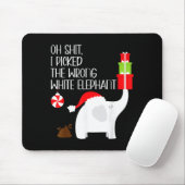 Oh I Cked The Wrong White Elephant Ugly Christmas Muismat (Met muis)