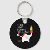 Oh I Cked The Wrong White Elephant Ugly Christmas Sleutelhanger (Voorkant)