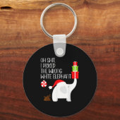 Oh I Cked The Wrong White Elephant Ugly Christmas Sleutelhanger (Voorkant)