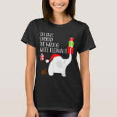 Oh I Cked The Wrong White Elephant Ugly Christmas T-shirt (Voorkant)