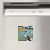 Oh ik ben een Happy Pelican Tra Lah, Fridge Magnet (Insitu (Vaatwasser))