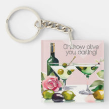 Oh, ik hou van je! Punny 50s stijl martini magneet