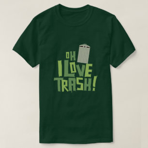 Oh ik hou van Trash Retro Pop Cultuur Graphic T-shirt