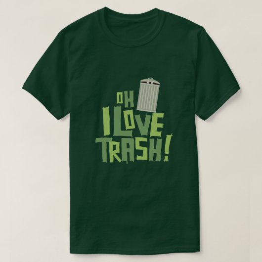 Oh ik hou van Trash Retro Pop Cultuur Graphic T-shirt (Design voorkant)