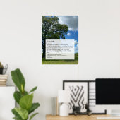 Oh, ik. Oh leven! Walt Whitman Poem, boom & Blue S Poster (Thuiskantoor)