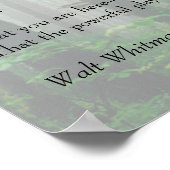 Oh, ik. Oh leven! Walt Whitman Poem Wooded Path 1 Poster (Hoek)