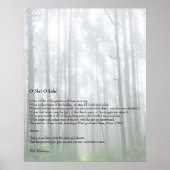 Oh, ik. Oh leven! Walt Whitman Poem Wooded Path 1 Poster (Voorkant)