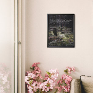 Oh, ik. Oh leven! Walt Whitman Poem Wooded Path 3 Poster