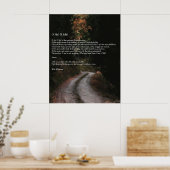 Oh, ik. Oh leven! Walt Whitman Poem Wooded Road 2 Poster (Keuken)