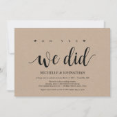 Oh ja, dat deden we, bruiloft op de Uitnodigingska Kaart (Voorkant)
