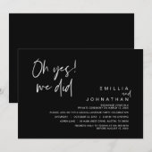 Oh ja, dat deden we, Wedding Elopement Dinner Part Kaart (Voorkant / Achterkant)