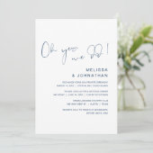 Oh ja, dat deden we, Wedding Elopement Party, Navy Kaart (Staand voorkant)