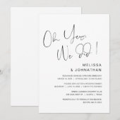 Oh ja, dat deden we, Wedding Elopement Party Uitno Kaart (Voorkant / Achterkant)