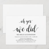 oh ja, dat hebben we gedaan, trouwkaarten voor elo kaart (Voorkant / Achterkant)