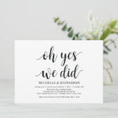 oh ja, dat hebben we gedaan, uitnodigingskaart voo kaart (Staand voorkant)