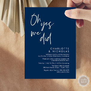 Oh ja, dat hebben we gedaan, Wedding Dinner Party  Kaart