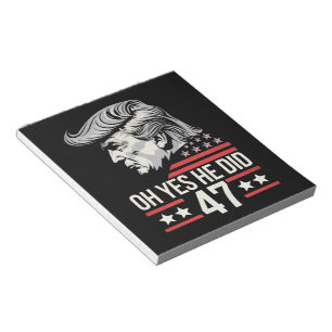 Oh ja, hij deed 47 Trump 2024 Notitieblok