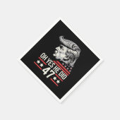 Oh ja, hij deed 47 Trump 2024 Servet (Hoek)