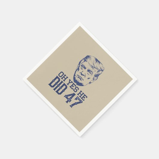 Oh ja, hij deed 47 Trump 2024 Servet (Hoek)