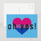 Oh ja LGBT Bisexual Pride Heart Briefkaart (Voorkant / Achterkant)