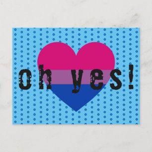 Oh ja LGBT Bisexual Pride Heart Briefkaart