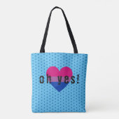 Oh ja LGBT Bisexual Pride Heart Tote Bag (Achterkant)