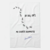 Oh ja, mieren grappig sarcastisch theedoek (Verticaal)