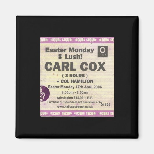 Oh Ja Oh Ja Oh Ja Portrush Ticket Sticker Magneet (Voorkant)