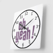 Oh ja Quotes Square Wall Clock Vierkante Klok (Hoek)