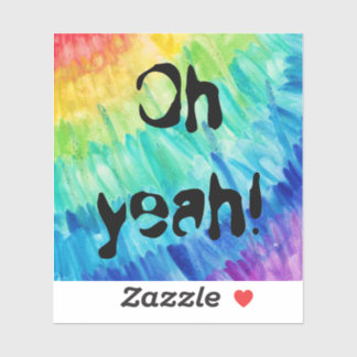Oh ja regenboog sticker