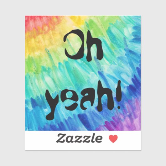 Oh ja regenboog sticker (Vel)