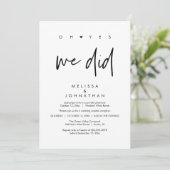 Oh ja, we deden, bruiloft receptie Dancing Kaart (Staand voorkant)