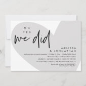 Oh ja, we deden, bruiloft receptie Dancing Kaart (Voorkant)