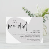 Oh ja, we deden, bruiloft receptie Dancing Kaart (Staand voorkant)