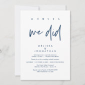 Oh ja, we deden, bruiloft receptie Dancing Kaart (Voorkant)