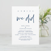 Oh ja, we deden, bruiloft receptie Dancing Kaart (Staand voorkant)