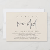 Oh ja, we deden, bruiloft receptie Dancing Kaart (Voorkant)