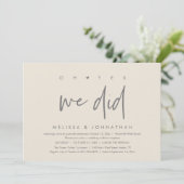 Oh ja, we deden, bruiloft receptie Dancing Kaart (Staand voorkant)