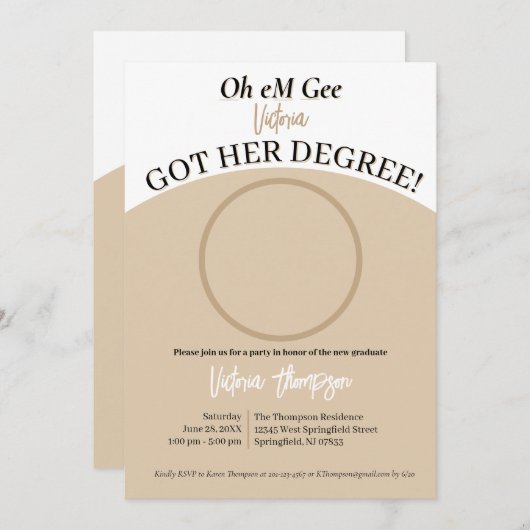 Oh jee, ze hebben hun diploma! Grappig Afstuderen Kaart (Voorkant / Achterkant)