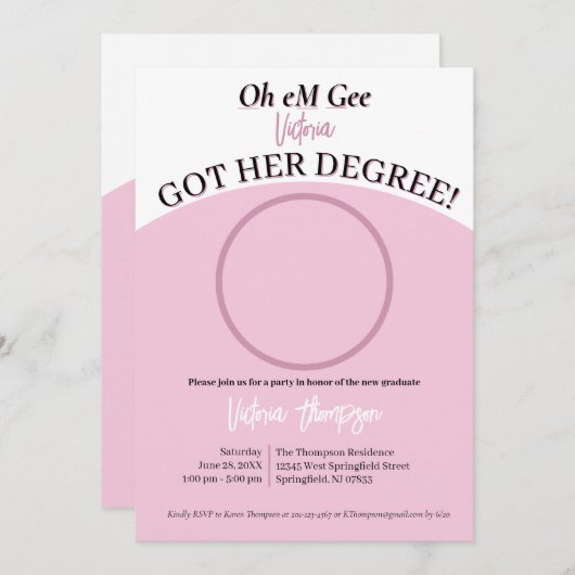 Oh jee, ze hebben hun diploma! Grappig Afstuderen Kaart (Voorkant / Achterkant)