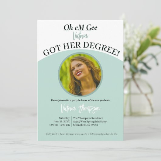 Oh jee, ze hebben hun diploma! Grappig Afstuderen Kaart (Staand voorkant)