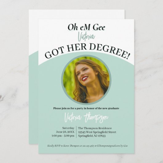 Oh jee, ze hebben hun diploma! Grappig Afstuderen Kaart (Voorkant / Achterkant)