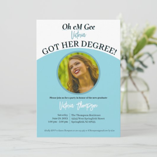 Oh jee, ze hebben hun diploma! Grappig Afstuderen Kaart (Staand voorkant)