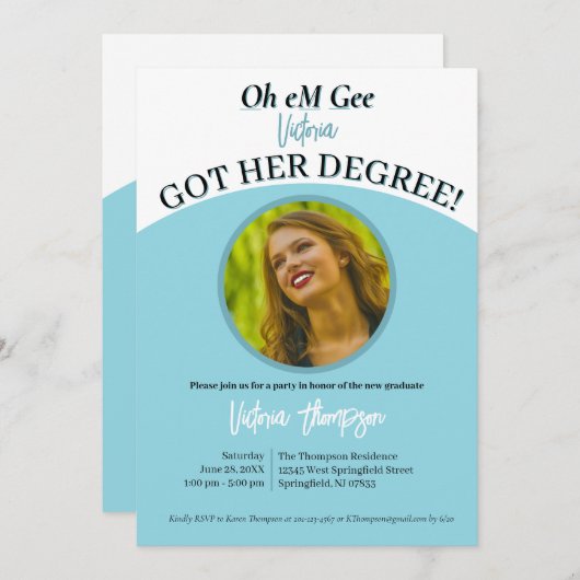 Oh jee, ze hebben hun diploma! Grappig Afstuderen Kaart (Voorkant / Achterkant)