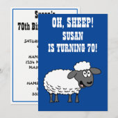 Oh jeep iemand draait 70 70ste verjaardag. kaart (Voorkant / Achterkant)