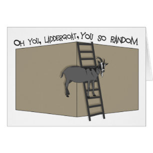 Oh jij, LadderGoat, je bent zo willekeurig