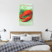 Oh jij Lobster Scene Canvas Afdruk (Insitu (Slaapkamer))